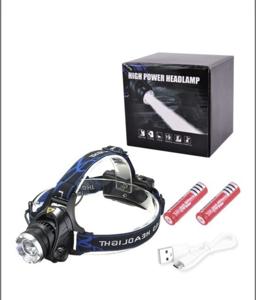 Ліхтар налобний Police 6699/ 204C-T6, 2x18650, zoom, ЗУ microUSB, Box