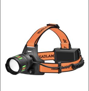 Ліхтар налобний NIGHT VISION FLUO RESCENCE BL-T203- TG+COB , 2x18650, ЗУ Type-C, zoom