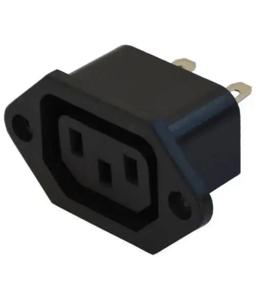 Гніздо мережеве 3pin , під шнур, мідь, корпус пластик
