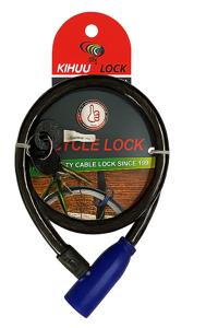 Замок велосипедний KIHUU LOCK 801, 8*180 тросовий, 2 ключі