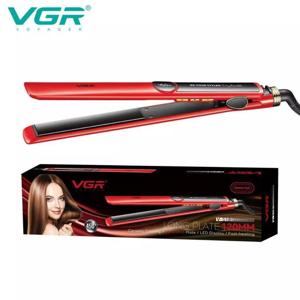 Випрямляч для волосся VGR V-518 RED, температура від 100 ° C до 230 ° C, керамічне покриття, LED display, 40 Вт