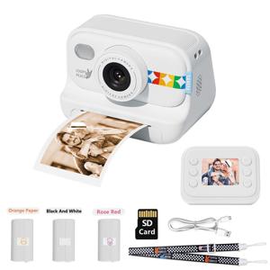 Дитячий фотоапарат миттєвого друку S9, WHITE