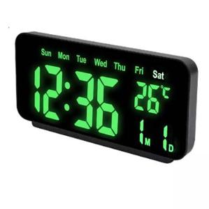 Годинник мережний VST-912-4, зелені, температура, USB