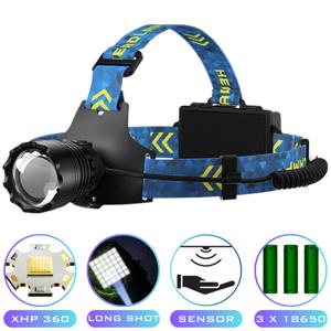 Ліхтар налобний BL-25CC-P360, 3x18650, Power Bank, ЗП Type-C, zoom, Box