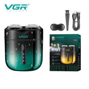 Електробритва VGR V-348 GREEN, роторна, IPX6