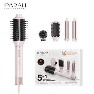 Фен-стайлер IPARAH 5 в 1 P-505P PINK, 5 насадок, 3 режими, 3 режими температури, 105000 RPM, 1300W