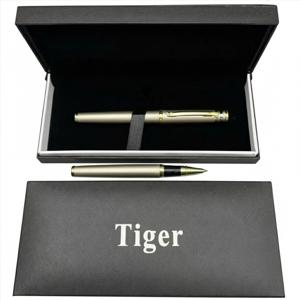 Подарункова ручка ролерна Tiger у футлярі (золотисто-срібляста) 515