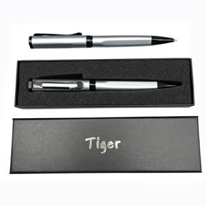 Подарункова ручка кулькова Tiger у футлярі (сріблясто-чорна) 385