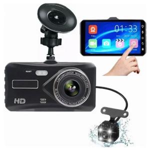 Автомобільний відеореєстратор T672, LCD 4'', TOUCH SCREEN, 2 камери, 1080P Full HD, метал. Корпус