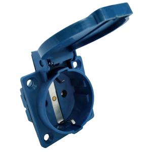 Розетка панельна с зах кришкою 312 16А 230В 2Р+Е IP44 TAKEL