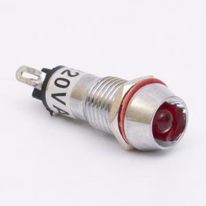 Світлодіодний індикатор металевий AD22C-10 24v AС/DС, червоний
