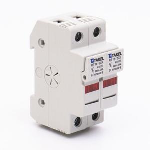 Тримач плавкого запобіжника RT18-20X 2Р 20А типорозмір 8.5х31.5 TAKEL