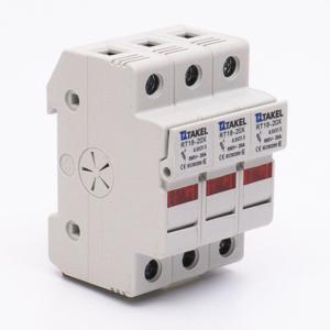 Тримач плавкого запобіжника RT18-20X 3Р 20А типорозмір 8.5х31.5 TAKEL