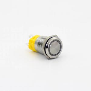 Кнопка металева КНМ-UL-16-FJ-E-Z 220V 1NO1NC плоска з фіксацією 5A, червоний TAKEL