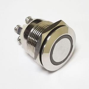 Кнопка металева КНМ-19-F20(S)-E 220V 1NO плоска (гвинтове з'єднання), червоний TAKEL