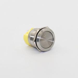 Кнопка металева КНМ-UL-22-FJ-Z 1NO1NC плоска з фіксацією 5A TAKEL