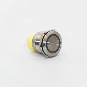 Кнопка металева КНМ-UL-22-FJ-E 220V 1NO1NC плоска 5A, зелений TAKEL