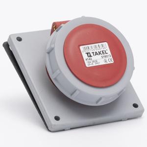 Розетка стаціонарна внутрішня 4142 16А 400В 3Р+Е IP67 Argent TAKEL