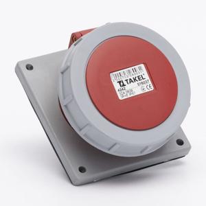 Розетка стаціонарна внутрішня 4242 32А 400В 3Р+Е IP67 Argent TAKEL