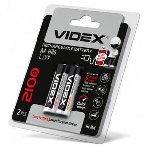 Акумулятори Videx HR6/AA (ПАЛЕЦЬ) 2100mAh double blister