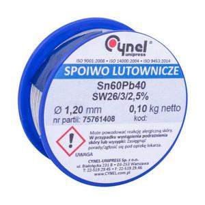 Припій Cynel Sn60Pb40-SW26 1,5 мм, 100г