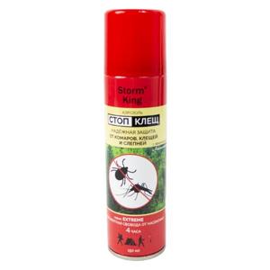 Storm king Аерозоль від укусів комарів, кліщів, сліпнів"СТОП КЛЕЩ" (Storm king 150ml)