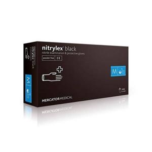Nitrylex® Nitrylex® BLACK рукавички нітрилові оглядові нестерильні неприпудрені , розмір L