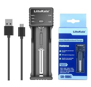 Зарядний  пристрій  LiitoKala Lii-100C, 1x18650/ 26650/ 18350/ 14500/ AA/ AAA