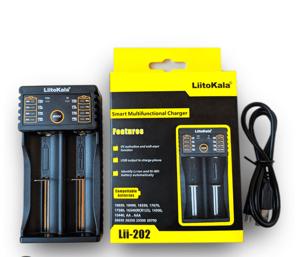 Зарядний пристрій  LiitoKala Lii-202, 2Х-10440/ 14500/ 16340/ 17355/ 17500/ 17670/ 18350/ 18490/ 18650/ 22650, 5V, ОРИГІНАЛ