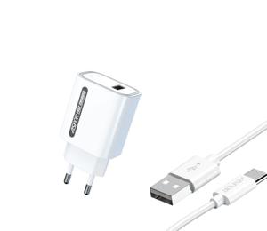 Мережевий зарядний пристрій Aspor A803 (USB/18W)- білий