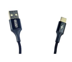 USB кабель Aspor AC-13t Type-C 2.4A/1.2м- чорний
