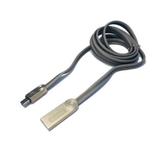 USB кабель Aspor AC-15 Micro Плоский 2.4A/1.2м- чорний
