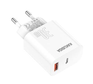 Зарядний пристрій Kakusiga KSC-1639 (1USB/USB -C/30W)- білий
