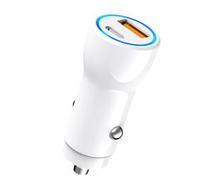 Автомобільний зарядний пристрій Aspor A910 38W (USB-A+ASB-C) PD+QC Fast Charger- білий