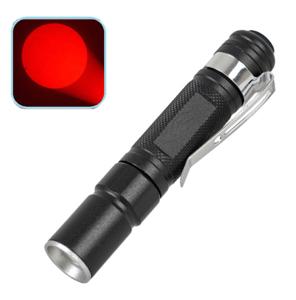 Ліхтар 705 -XPE(Red), ЧЕРВОНЕ СВІТЛО 1хААА, 1 РЕЖИМ, zoom, затиск