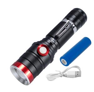 Ліхтар 736-TG(Red), ЧЕРВОНЕ СВІТЛО 1x18650, 1 РЕЖИМ, ЗУ microUSB, zoom