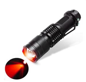 ЛІХТАР  K11-XPE(Red), ТІЛЬКИ ЧЕРВОНЕ СВІТЛО 1хАА/1x14500, 1 РЕЖИМ, zoom, затиск