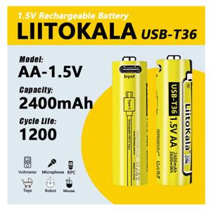 Акумулятор AA, LiitoKala USB-T36 1.5V, 2400mAh, ОРИГІНАЛ