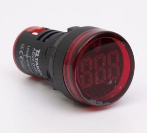 Світлодіодний вольтметр AD22-DVM АС 60-500В, червоний TAKEL