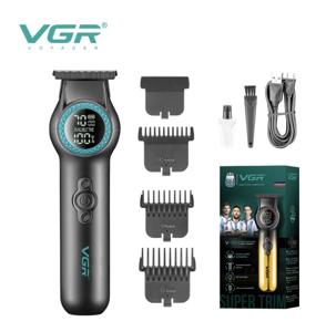 Тример VGR V-990 GREEN, 3 насадки, КЕРАМІЧНЕ лезо, TURBO режим, регулювання потужності 7000-8000 RPM, LED light, LED display