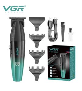 Тример VGR V-906, 3 насадки, КЕРАМІЧНЕ лезо, TURBO режим 9000 RPM, LED display