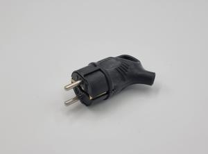 Вилка каучукова кутова з вухом RPAEB чорна 2Р+РЕ IP44 TAKEL