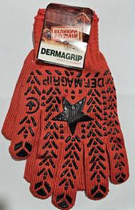 Dermagrip Рукавичка «Зірка" Dermagrip» червона великий розмір (10пар/уп)