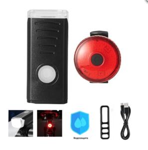 Велоліхтар BSK- 1133-XPG, STOP- 3SMD(red), Li-lon акумулятор, 3У microUSB, Box