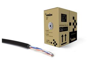 Вита пара КНП UTP (4*2*0.5) 4p 24 AWG, Merlion, (ССА), изоляцяя ПЕ, для зов. рабіт, 305м, Black, Cor