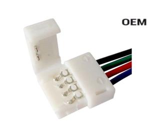 Конектор для світлодіодних стрічок OEM SC-08- SW-10-4 10mm RGB (провід -зажим)