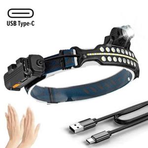 Ліхтар на лоб BL- W690- LTS+ SMD (ЧЕРВОНЕ СВІТЛО). Motion Sensor, Li-lon аккум., zoom, 3У Type-C, Box