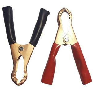 Затиск для клем 50А gold (500), червоний + чорний