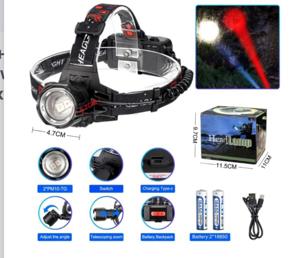 Ліхтар налобний PLD-T115- 2PM10-TG (white+ red),( ЧЕРВОНЕ СВІТЛО ) 2x18650, ЗУ Type-C, zoom, Вох