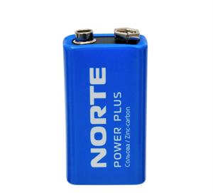 NORTE Power Plus 6F22-9V-P1 (ПЛІВКА) Zinc-Carbon, 1 pcs 24/480USD